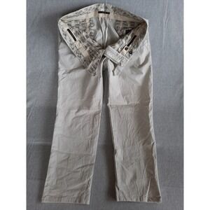 Pt01 Men 54 Lined Slim Stretch Cream Cotton Elegant Tailored Formal Chino Pants